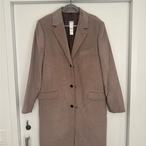 NWT J. Crew Men's Heather Tan Wool/Cashmere Blend Coat